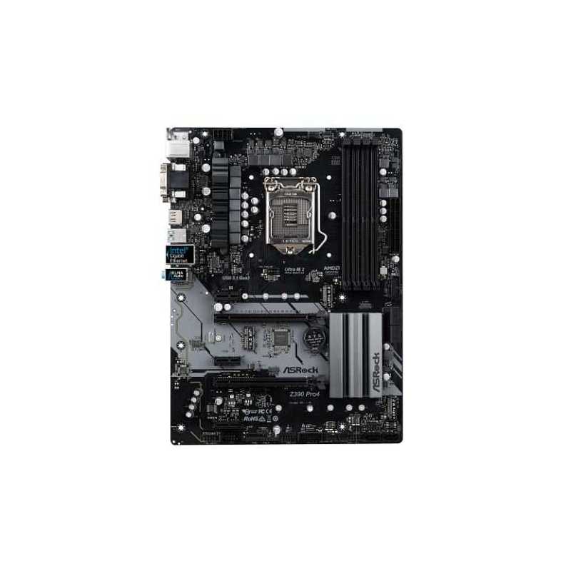 Asrock Z390 PRO4, Intel Z390, 1151, ATX, 4 DDR4, CrossFire, VGA, DVI, HDMI