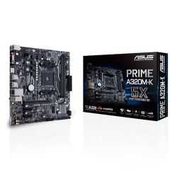Asus PRIME A320M-K, AMD A320, AM4, Micro ATX, 2 DDR4, VGA, HDMI, M.2, RAID, LED Lighting