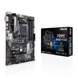 Asus PRIME B450-PLUS, AMD B450, AM4, ATX, 4 DDR4, XFire, DVI, HDMI, M.2, RGB Header